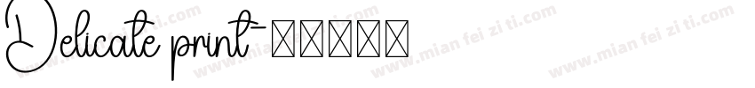 Delicate print字体转换